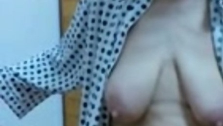 79yr old Asian granny with saggy tits shows me her pussy