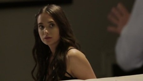Lovely svelte hottie Gia Paige turns romantic evening into damn great fuck